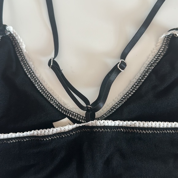 Free People Intimately FP Hide & Seek Bralette in Black & White Combo - Picture 6 of 7